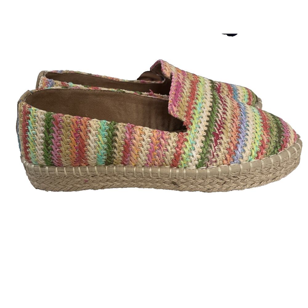Joie Cara Raffia Espadrilles Women’s Sz 8 Multicolor Rainbow Flats Slip on NEW - Picture 3 of 9